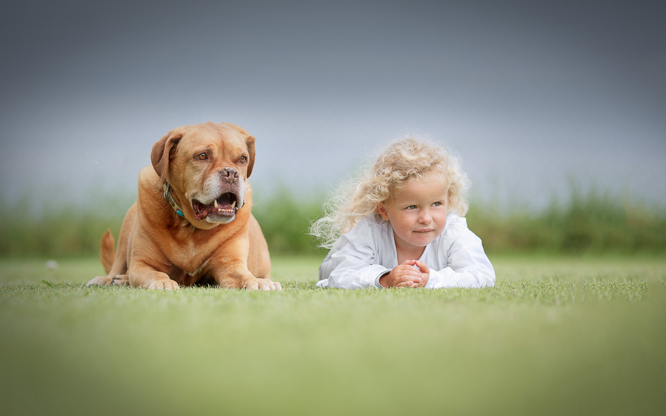 Fotografie kind en hond Schagen
